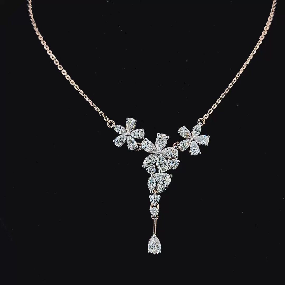 Celestia Floral Cascade Necklace