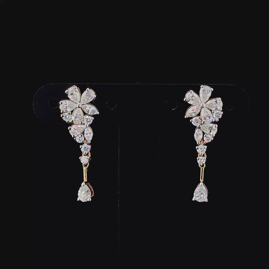 Celestia Floral Drop Earrings