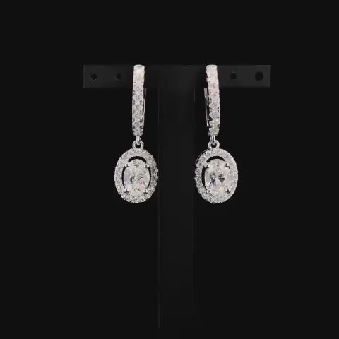 Aurora Halo Drop Earrings