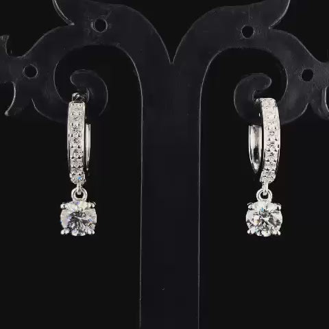 Eterna Solitaire Drop Earrings